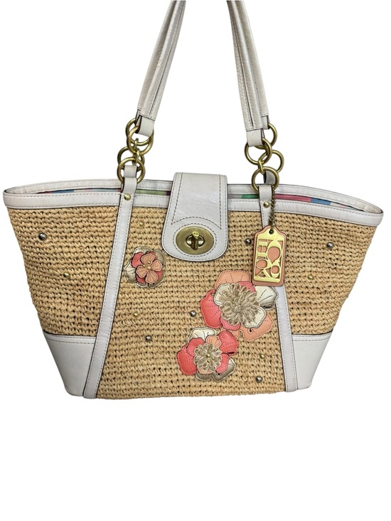 Coach | Bags | Coach Hamptons Weekend Straw Tote Bag Legacy